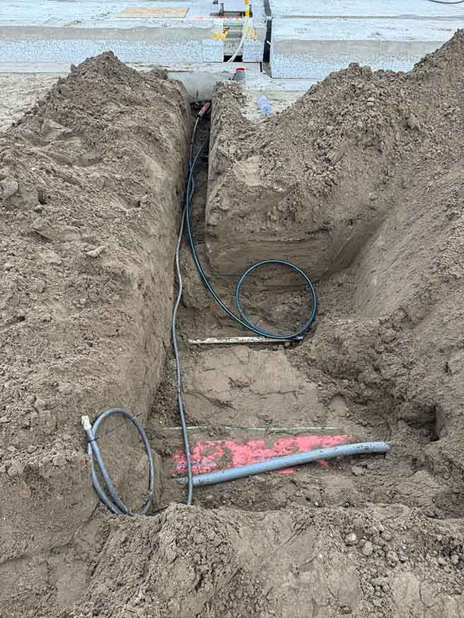 Ondergrondse infra-installatie